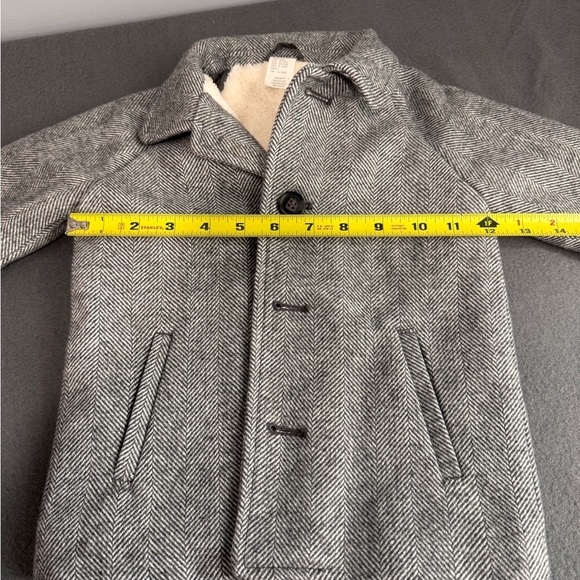 H&M Kids Charcoal Herringbone Pea Coat - Picture 7 of 9